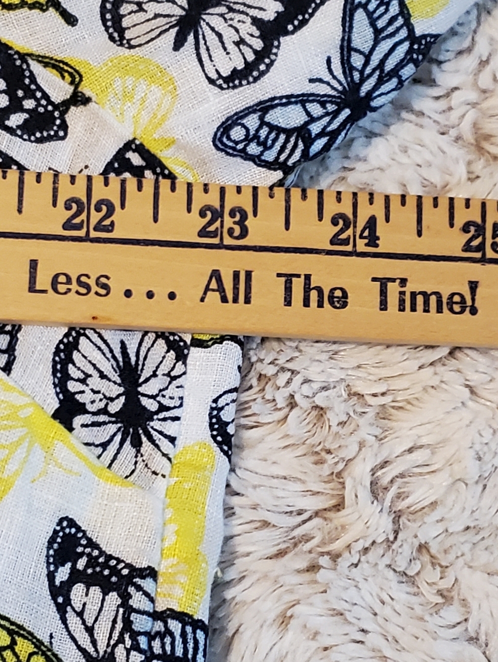 Charter Club Linen Luxury Shirt Large Button Up Blue Yellow Butterflies - Picture 4 of 6